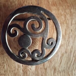 Vintage brass belt buckle very unique handmade